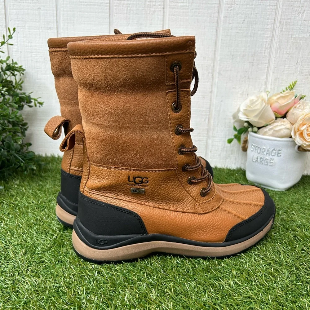 UGG Adirondack III Water Resistant Bootie Color: Chestnut WOMEN Sz 6 $250 gently